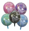 22 Zoll schwimmende Achat Marmordekoration 4d Aluminium Ballon Hochzeits Geburtstagsfeier Einkaufszentrum Aktivitäten 5 Paket9135268