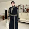 Мужские траншеи Coats Pfnw ремень мужской корейский коленый колено подставка для воротника.