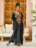 Basic Casual Kleider Chic Sticked Boho Long Women Kaftan Retro übergroß