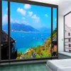 Carta da parete fotografica personalizzata Seascape murale Wallpapaer Camera da letto moderna da letto 3D Murale sfondi per soggiorno decorazioni per la casa adesivi