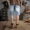 Jeans masculin 28-48 size Summer Loose de grande taille Shorts en jean Ripped Fashion Trendy Middle Pantal