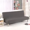 Stol täcker stort soffa kast täckning fällbar fast färg futon slipcover polyester elastisk tyg all inclusive