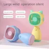 Electric Fans Mini Electric Fan Cartoon USB Small Cooling Fans Rabbit/Deer Ears Shape Portable with Lanyard Mute for Home Office Dormitory