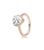 Boîte d'origine de la déchirure en or rose 18k CZ Ring Original pour 925 Anneaux en argent sterling set pour les femmes de mariage bijoux de mariage9901227