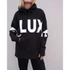 디자이너 여성 후드 땀 셔츠 2023 새로운 레저 패션 레터 인쇄 풀오버 후드 긴 소매 스웨터