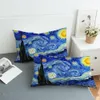 Irises The Starry Night Plants Flowers Universe Abstract Duvet Cover Bettwäschedekoration