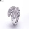 Donia jewelry sheep head ring inlaid AAA zircon animal European and American exquisite luxury selling Zodiac jewelry240412