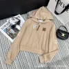 Kvinnors kostymer Blazers Autumn/Winter Hooded Cardigan med elastisk midja Rak byxor Set broderade brev dekorerade för avslappnad stil