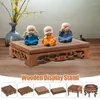 Decoratieve beeldjes houten retro theedaagtafel delicate kleine vierkante theepot bases bonsai stand vaas voetstuk base portie