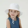 Cappelli per bambini cappello da sole leggero comodo estate per il largo bordo dei bambini con la spiaggia del cinturino antivento