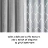 シャワーカーテンバスルームカーテンの防水ワッフルデザインエレガントなホームエル装飾耐久性のあるスタイリッシュ