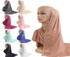 Muslimische Frauen Strassstein -Baumwoll -Trikot Langer Schal Strass Strass
