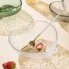 Bowls European Style Irregular Grain Glass Salad Bowl Home Fruit Heart Shaped Couple Plate Transparent Cake Snack