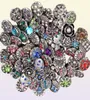 100pcslot Whole 12mm 18mm Snap Button Jewelry for Snap Bracelet Mixed Rhinestone Metal Charms DIY Buttons Snap Jewelry 2103237405960