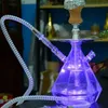 Other Home Garden Acrylic Hookah Pipa Shisha Pipe with Sisha Chicha Bowl Narguile Hose Charcoal Tray Metal Tongs Accessories L46