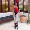 Lässige Kleider Boofeenaa Blumendruck Chiffon durchsichtige Maxi für Frauen 2024 Sommer Beach Outfit elegant sexy vestidos c92-cf20