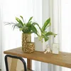 Vases Golden Folds Modern Flower Vase Ornements Nordic Living Room Decor Céramique Luxury Pot Simulation Decoration