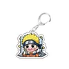 Uzumaki Naruto Sasuke Kakashi Sakura Hinata Keychain süße Charaktere Acrylheiztauto Key Chain Rings Fans Geschenk Anime Schmuck
