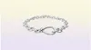 Women Fashion Chunky Infinity Knot Chain Bracelets 925 Sterling Silver Femme Jewelry Fit Beads Luxury Design Charm Bracelet Lady Gift With Original Box3582471