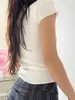 Женские футболки T 2024 Fashion Summer Slim Fit Tops White с коротким рукав