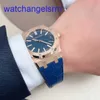 AP Crystal Pols Watch Royal Oak Series 15510or OO D315CR.02 Rose Gold Blue Plate Mens Fashion Leisure Business Watch