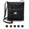 Torby na ramię w stylu europejskim Kobiety Messenger Portable Button Ladies Crossbody Bag Vintage Solid Colour Pu Skórzane kobiety