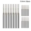 30st Diamond Drill Bit Polering Bit Cylindrical Sliphuvud 0,8-2,5 mm 80mesh 2,35 mm Shank Gems Lapel Smycken Graveringsverktyg