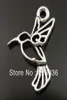 100pcs Antique Srebrny Hummingbird Bird Fly Charms Wisianty do biżuterii Making Inceadings European Bracelets Ręcznie robione rzemiosło Akcesoria 5400361