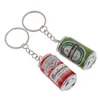 Nyckelringar Mini Beer Can Keychain Creative Harts Key Chain Mini Drink Bott Keyring For Men Women Bag Pendant Gift 240412