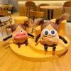 Cute Fried Potato Buddy Keychain Korea Backpack Bag Keyring Lovely Accessories For Phone Chain Girls Funny Keychains For Gift
