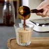 Кофе Scoops Bincoo Измерение ложки молочной бобы порошок из нержавеющей стали чашка унции деревянная ручка