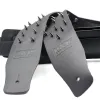 Hanger 2023 New Metal Spike Studded Adjustable Heavy Duty Leather Guitar Strap Cool Style Accessories Guitar Strap