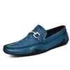 Casual Shoes Genuine Leather Mens Luxury Male Loafers Italian Moccasins Breathable Slip On Crocodile Pattern Driving