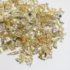 Decals 100pcs Wholesale Random Nail Zircon Charms Glitter Rhinestones Aolly Shiny Designer Jewelry for Gold Nail Art Accessories