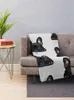 Bulldog bulldog noir chiot chien jet couverture sieste couverture de flanelle tissu polyvalent