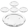 Candle Holders 5 Pcs Small Glass Plate Holder Tea Light Scented Tray Wedding Decorative Round Pillar Candles