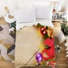 Blankets Merry Christmas Design Blanket 3D Creative Pattern Print Fashionable Breathable Super Soft Modern Home Bed Set