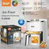 FRIVERE 4,8L Fryer d'aria, pentole senza petrolio, cestino antiaderente, facile da pulire, da 1200 W Multifunzione completamente automatica Smart Electric Fryer