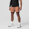 Muscle Gym Gym Running Shorts de bolsillo múltiple 2in1 Pantalones cortos al aire libre Fitness Quick Basketball Shorts 240409