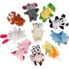 10pcsLot Cartoon Animal Velvet Finger Puppet Toy Doll Baby Cloth Educational Hand 240408