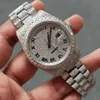 贅沢な外観は完全に見て、男性のためのアイスアウトアウトトップクラフトマンシップユニークで高価なモーサンダイヤモンド1 1 5Aヒップホップ工業用贅沢な8078の時計