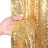 2FTx8FT 2 Pieces Gold Sequin backdrop Curtain Panels Stage Wedding Party Background Drapes,Baby Shower Ceremony Birthday Decorat