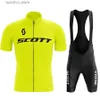 Jersey de ciclismo Conjunta Scott 2024 Summer Cycling Jersey Set Mtb Bicyc Cycling Clothing Mountain Bike Use roupas Maillot Ropa Ciclismo Triathlon L48