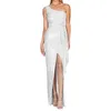 Casual Dresses Sequin Summer For Women One Shoulder Ruched Slim Maxi Long Female Backless Sexy Party Vestidos 2024