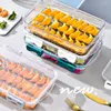 Storage Bottles Thick Dumpling Box Premium Food Organizer Durable With Timer Airtight Seal Low Temperature For Refrigerator