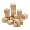 Naturalne bloki z drewna Niedokończone kwadratowe bloki z zaokrąglonymi narożnikami do rzemiosła, bloków alfabetu, kostek liczbowych lub łamigłówek tworzenia