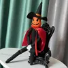 2023 Newest Halloween Pumpkin Elf Figure Desktop Table Fairy Ornament Miniature Figurine Plush Doll Kids Toys Halloween Decor