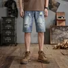 Herren Jeans 28-48 Large-Größe Shorts Ripped Denim Hosen LOSSER RETRO-Trend Casual Oversize Summer Pirate