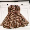 Basic & Casual Dresses Girls' Leopard Pattern Long Sleeved Dress Made of Pure Silk Cotton, Simple Elegant