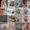 Dekorative Figuren Silber Farbe Messing runder Vintage -Stil Nepalesische Perlen natürliche Heilungskristalle Stein für Schmuckzubehör DIY